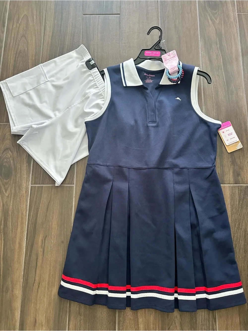 🎾⛳️Tommy Bahama Women’s Active Navy Polo Dress set! UPF 50 Large